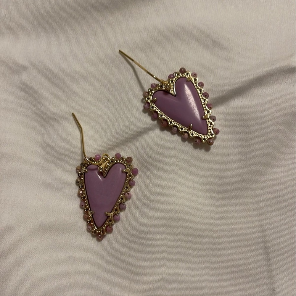 Kendra scott ainsley heart purple magnesite